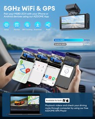 AZDOME 5K M580-2CH Dash Cam Front＆Rear Car Camera Parking Mode WDR Night Vision