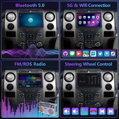 For Ford F150 2009-2014 Apple Carplay Android 15 Car Stereo Radio WiFi GPS Navi