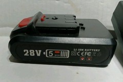 Lot Of 2 -28 Volt L1-ION Rechargeable Batteries & Charger For Portable Saw &More
