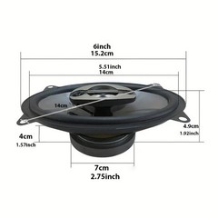 2PCS 4X6 In 900W 4-Way Car Hi-Fi Coaxial Speakers – Door Audio Full Range System