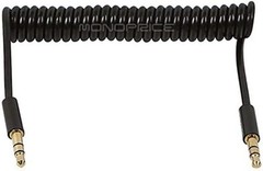 3ft Black Coiled 3.5mm Male to 3.5mm Male Gold Plated – DESIGNED FOR MOBILE 9564