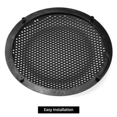 QWORK 4-Pack 8” Black Plastic Audio Speaker Cover, Durable Subwoofer