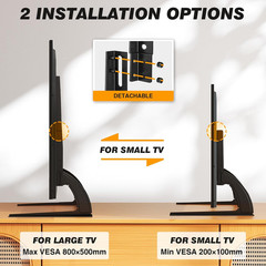 Universal Tabletop TV Stand Base Mount 22-65 Inch Height Adjustable VESA 800