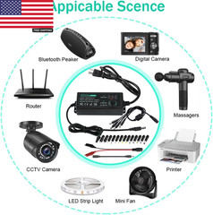 Universal Power Supply 3V~24V 3A 72W Adjustable Variable 3V 5V 9V 12V 18V 20V 24