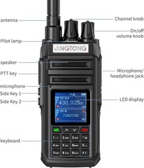 JT-3988 ham Radio Walkie Talkie 10Watt Handheld Dual Band Two Way radios Long…