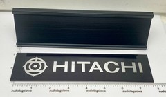 Hitachi Desk Sign – Custom Made Silver Aluminum