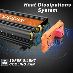 2000 watt Pure sine Wave car Inverter 24V DC to 120V AC Inverter for RV, Truck