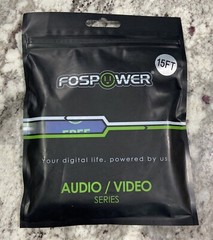 FosPower Audio Cable (15 FT), Stereo Audio 3.5mm Auxiliary Short Cord Male to