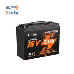 LiTime 16V 70Ah/100Ah Bluetooth LowTemp Fish Finder Lithium Battery LiFePO4 IP65