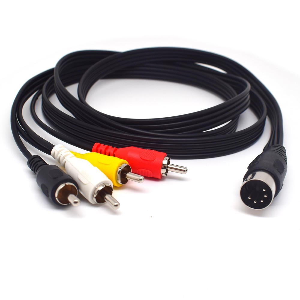 5 Pin Plug Din to 4 Male RCA Cable，RCA Male Plug to 5Pin Extension Adapter Pr…