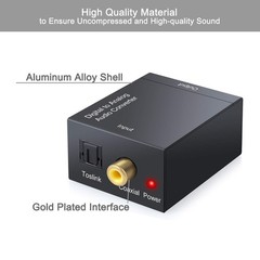 Digital To Analog Audio Converter Adapter (Black)