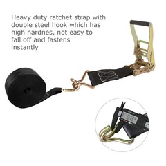 2 Pack 2 Inch Ratchet Straps Heavy Duty 2 inches wide, 20 feet long, Black