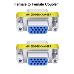 3 Pack VGA Connector Female To Female Gender Changer Adapter Coupler