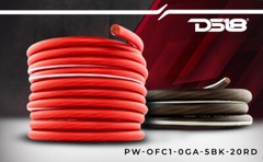 DS18 PW-OFC1/0GA-5BK/20RD OFC 0 Gauge Ultra Flex Power Amplifier Wiring Kit