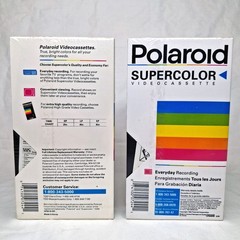 2 Polaroid VHS Supercolor T-120 Video Cassette Tapes 6hrs 6 Hours NEW & SEALED
