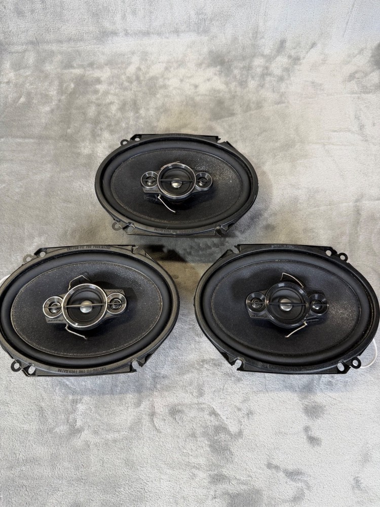 Ford Mazda Pioneer TS-A6886R 4-Way Coaxial Speakers Set of 3 6×8 60w TESTED!