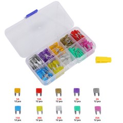 120Pcs Mini Blade Fuse Assortment Kit Fuses Assorted Set Auto Car Motorcycle SUV