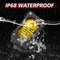 2x 3″ LED Pods Light Bar Amber Yellow Fog Lamp Offroad Driving Pod Truck ATV UTV