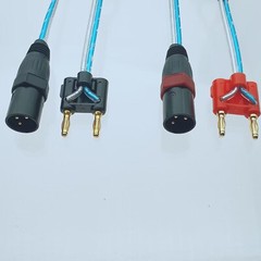 1Pair Dual banana Binding Post Plug to XLR 3pin Male Audio Speaker patch Cable