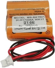 10Pcs for Mitsubishi MR-BAT6V1 2CR17335A WK17 6V 1650mAh Lithium Battery w/ Plug