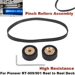 FOR PIONEER RT-909 RT-901 REEL TO REEL PINCH ROLLER ASSEMBLY & WRENCH,BELT KIT