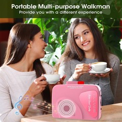 Walkman Cassette Players Recorders AM/FM Radio, Portable Tape Player Records