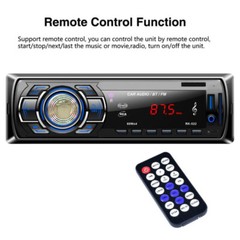 Single 1 Din Car Stereo MP3 Player Bluetooth In-Dash FM Radio Head Unit AUX/USB