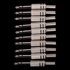 10 Pack 1/4″ Male Stereo Audio Cable Jack Connector plugs For TRS Audio