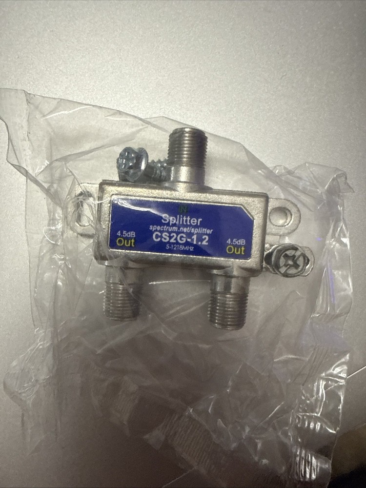 2-way Spectrum Cable TV Splitter Coaxial CS2G-1.2 Coax splitter 2 output 4.5 (17