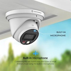 Amcrest 4K POE AI IP Security Camera 8MP Turret Color Night Vision Warranty