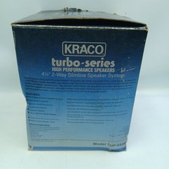 2 NOS Kraco Turbo-Series 4-1/2″ 2-Way Slimline Speakers 40 Watt Model THP-544B