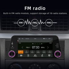 Single Din Car Stereo Radio Bluetooth Head Unit For Apple CarPlay Android Auto