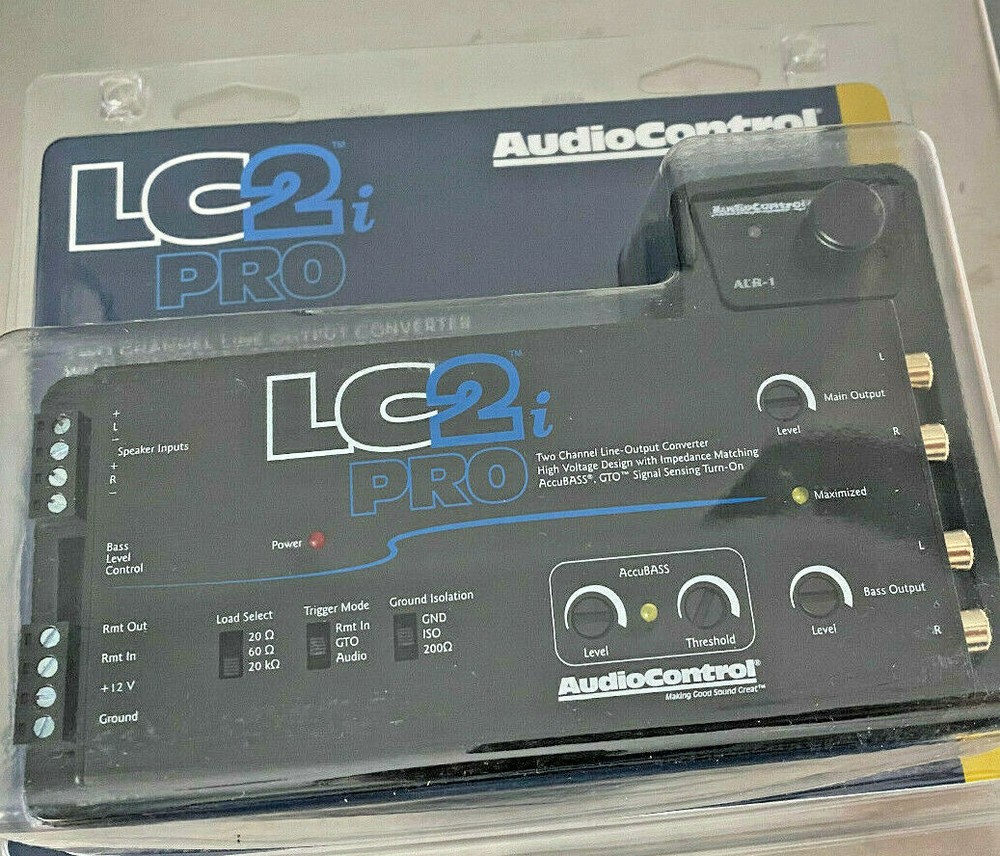 AudioControl LC2i PRO 2Channel Converter w/ ACR-1 Bass Remote Audio Control NEW
