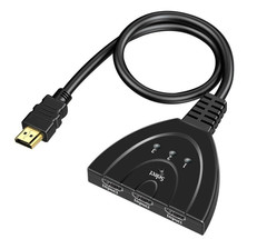 4K HDMI Switch 3 Port Splitter Cable Switcher HUB Adapter for HDTV PS4 Xbox PC