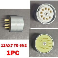 1PC ECC83 12AX7 To 6N2 Vacuum Tube Amplifier Convert Socket Adapter NEW
