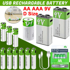 4Pcs 1.5V 2600mWh AA / AAA Battery Type-C USB Rechargeable Lithium ion Batteries