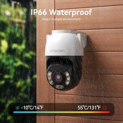 WiFi Camera Security 8MP PTZ CCTV System Outdoor Audio Wireless 12” Monitor NVR