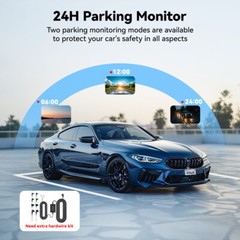 REDTIGER A6 3 Channel Dash Cam, 2.5K+1080P+1080P, 5.8GHz WiFi,3″ Touch Screen