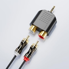 3.5MM to RCA Splitter Adapter, Gold Plated 3.5 mm TRS to Dual RCA Female Jack…