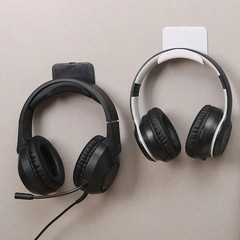 Wall-Mount Headphone Hanger Hook Adhesive No-Drill Gaming Headset Stand Hat Rack