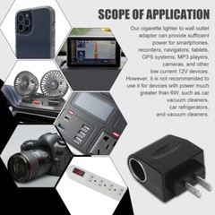 100-240V AC To 12V DC Car Cigarette Lighter Socket Power Adapter Converter LOT