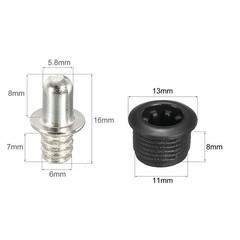 12 x Speaker Grill Guides Plastic and Metal Dia 6mm
