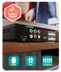 Oakcastle DVD100 Mini DVD Player for TV Multi-Connection Multi-Region Slim Des..