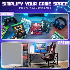 VIDEO GAME STORAGE TOWER ORGANIZER FOR PS5 PS4 PS3 NINTENDO SWITCH XBOX 36 DISCS