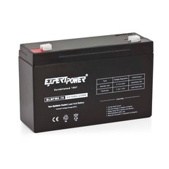 ExpertPower 6V 10AH Battery with F1 Terminal SLA Rechargeable