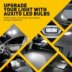 10X AUXITO 194 2825 T10 168 Interior License Plate LED Light Bulb Super Bright