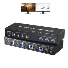 USB 3.0 HDMI Displayport KVM Switch Box 4K@60Hz USB 3.0 UHD HDMI 2.0 Monitor 4X2