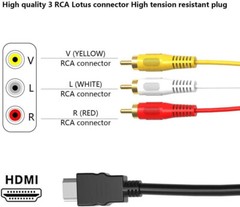 1080P HDMI Male To 3 RCA Video Audio AV Component Converter Adapter Cable HDTV~