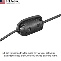 uxcell 3.5-5mm Ferrite Cores Ring Clip-On RFI EMI Noise 3.5-5mm, Black