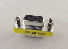1pc VGA/SVGA 15 Pin DB15 Male To Female D-SUB 3 Rows Mini Gender Changer Adapter